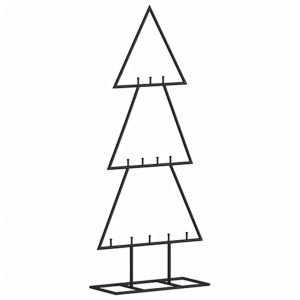 vidaXL árbol de navidad para decoración metal negro 60 cm