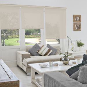 Estore de rolo screen  abertura 10%  linen sand 75 x 250cm
