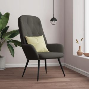 Cadeira de descanso veludo cinzento-escuro ewg3149