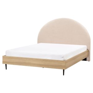 Cama bouclé millay 160 x 200 cm creme
