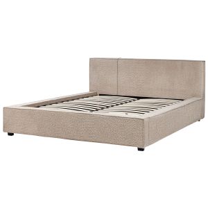 Cama bouclé mirande 160 x 200 cm taupe