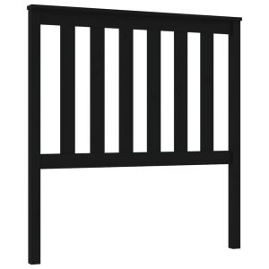 vidaXL cabecero de cama madera maciza de pino negro 96x6x101 cm