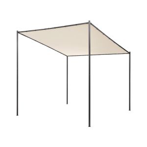 Pérgula de jardim vimino 282 cm 294 cm metal creme