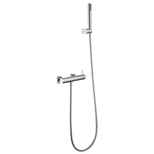 Conjunto duche monocomando genova cromado metal e abs