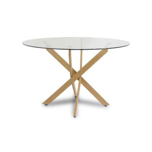 Mesa redonda em vidro temperado 120cm dt. Sala de jantar ou cozinha,