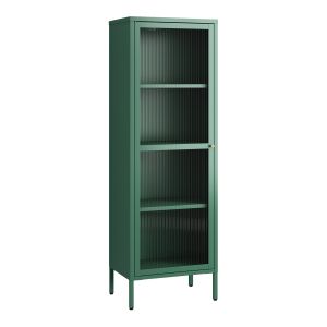Vitrina säkylä con puerta de cristal 3 estantes 150x50x35 cm verde abeto