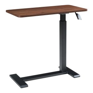 Mesa para computador forma c klirg 66-92x68x36 cm aspeto nogueira/preto