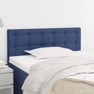 Cabeceira de cama tecido 90x5x78/88 cm azul ptob8418