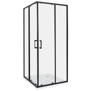 Cabine de duche tela 80 x 80 x 185 cm preto
