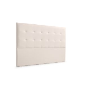 Cabeceira estofada astoria pele sintética 145x120x8 cm - bege - moonia