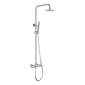 Conjunto de duche monocomando monza–níquel–chuveiroø20–aço inox