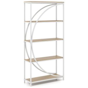 Biblioteca 5 níveis aberta para sala de estar escritório 86 x 30 x 175 cm e