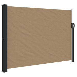 Toldo lateral retrátil 140x300 cm cinzento-acastanhado