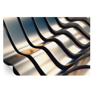 Papel de parede vinílico ondas metálicas 104x152 tulup