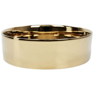 Lavatório de bancada tebar ⌀ 40 cm cerâmica dourado