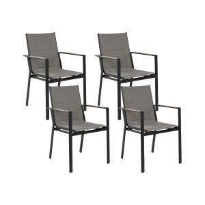 Cadeira de jardim busseto metal preto