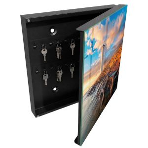 Caixa para chaves de vidro 30x30x5 farol, abertura à direita tulup