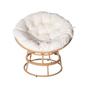 Cadeirão papasan interior/exterior loveuse estilo "bali" - ø91cm - bege