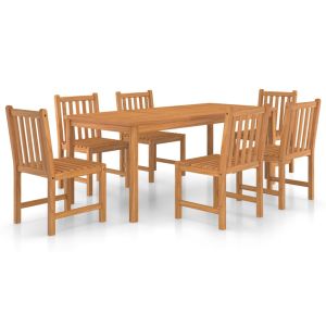 vidaXL conjunto de comedor de jardín de 7 piezas, 180 x 90 cm, madera
