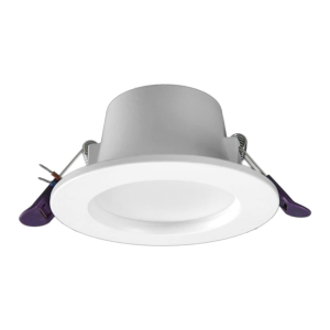 Downlight LED "oásis" redondo embutido 7w 6000k moldura branca