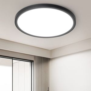 Nettlife candeeiros de teto LED preto 18x18 6500k