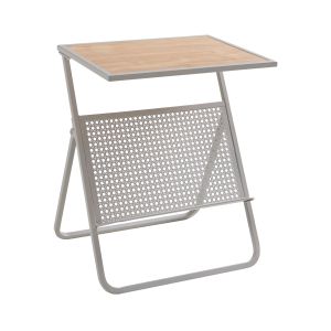 Mesa de apoio com suporte para jornais jäller 48x40x30 cm bege/ carvalho
