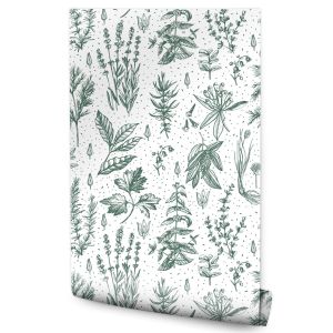 Papel de parede natural meadow flowers para a sala de estar