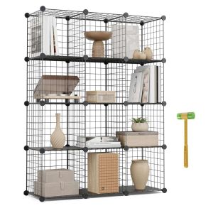 Newlux estante modular titan c9 31,5x94,5x94,5 cm metálica – 9 cubos
