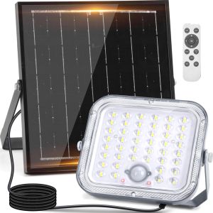 Aigostar solar LED outdoor spotlight detecção de movimento 4000mah 6500k