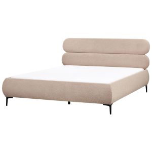 Cama bouclé lessay 180 x 200 cm taupe