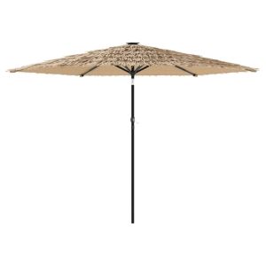 Parasol de jardim - helloshop26 - 288x288x225 cm - inclinável - LEDs integr