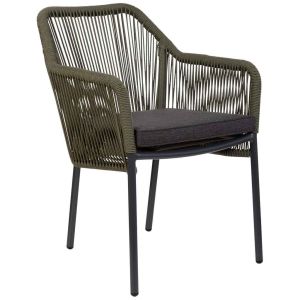 Cadeira em vime verde, 56x66x80h cm