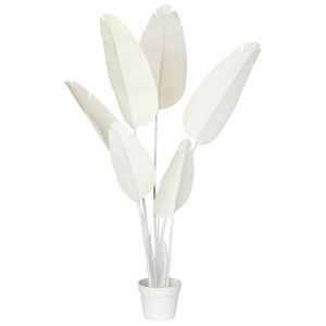 Planta artificial banana tree 123 cm branco