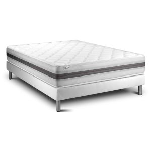 Pack sommier colchão vitalmemo back 135 x 200 cm sommier em kit branco