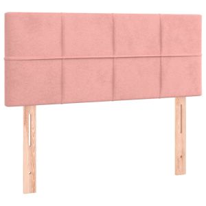 vidaXL cabecero con LED de terciopelo rosa 90x5x78/88 cm