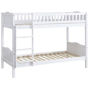 Beliche infantil "gabriel" - madeira - branco - 90 x 190 cm