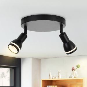 Nettlife luminária de teto negro gu10 20x20