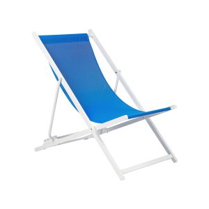 Cadeira de praia dobrável locri ii metal azul