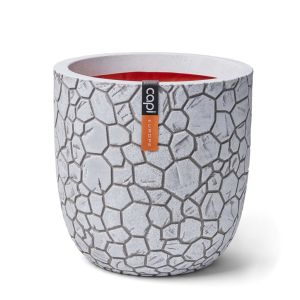 Capi macetero ovalado clay gris marfil 35x34 cm