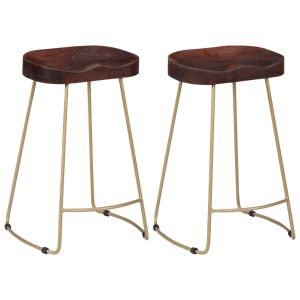 vidaXL taburetes de cocina gavin 2 unidades madera maciza de mango