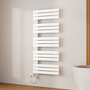 Emke toalheiro elétrico 1320x600 mm branco 800w Wi-Fi deteção janela
