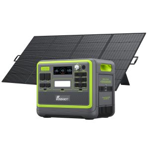 Fossibot - gerador elétrico portátil 2048wh 2400w + solar 420w