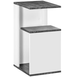 Mesinha de cabeceira 35x29.5x60 cm bicolor Homcom, casa - quarto