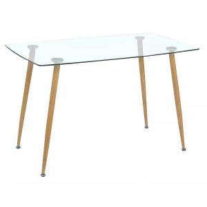 Mesa em vidro temperado estilo nórdico 120cm. Sala de jantar ou cozinha