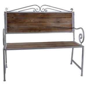 Banco castanho, 114x54x102h cm