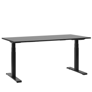 Secretária de pé ajustável eletricamente destin ii 160 cm 72 cm preto