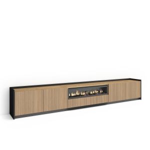 Móvel de tv, lareira eléctrica, LED