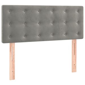 vidaXL cabecero de terciopelo gris claro 80x5x78/88 cm