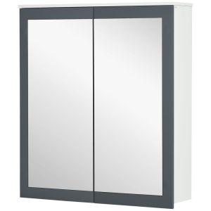 Armário de casa de banho 69x17x75,5 cm mdf e vidro color blanco kleankin