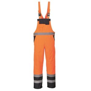 Cotte com alças - portwest - bicolor - alta visibilidade - 6 bolsos - antim